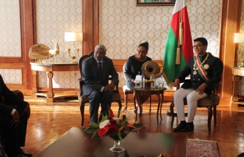 Secretary-ER Shri Dammu Ravi took part in Investiture Ceremony of President of Madagascar  Dec 2023 